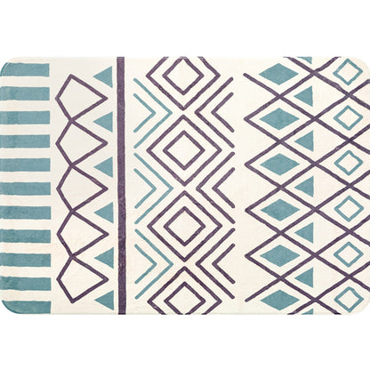 Multi-Color Bedroom Rug Calming Color Block Area Rug Cotton Blend Pet Friendly Easy Care Indoor Rug Blue-Brown Clearhalo 'Area Rug' 'Rug' 2295844