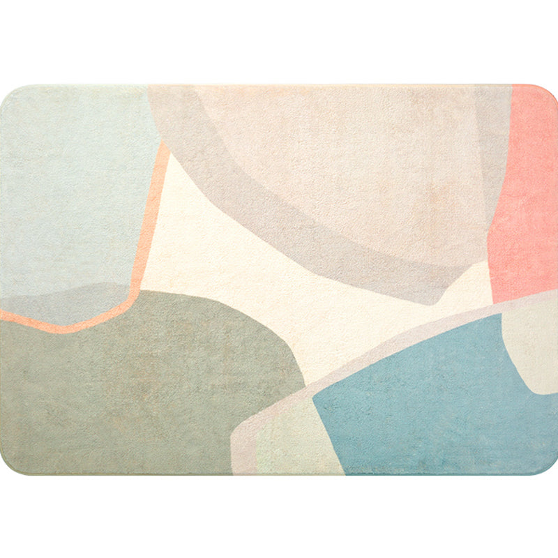 Multi-Color Bedroom Rug Calming Color Block Area Rug Cotton Blend Pet Friendly Easy Care Indoor Rug Gray-Blue Clearhalo 'Area Rug' 'Rug' 2295847