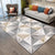 Contemporary Living Room Rug Multi Colored Geo Pattern Carpet Polyster Anti-Slip Backing Easy Care Rug Light Gray-White Clearhalo 'Area Rug' 'Modern' 'Rugs' Rug' 2295918
