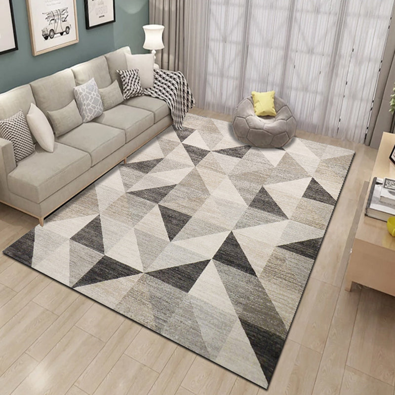 Formal Plant Printed Rug Multi Colored Polyster Indoor Rug Non-Slip Pet Friendly Washable Area Carpet for Parlor Khaki Clearhalo 'Area Rug' 'Modern' 'Rugs' Rug' 2295933