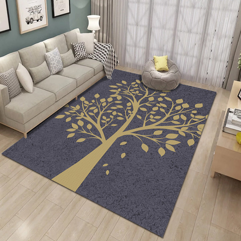 Formal Plant Printed Rug Multi Colored Polyster Indoor Rug Non-Slip Pet Friendly Washable Area Carpet for Parlor Clearhalo 'Area Rug' 'Modern' 'Rugs' Rug' 2295938