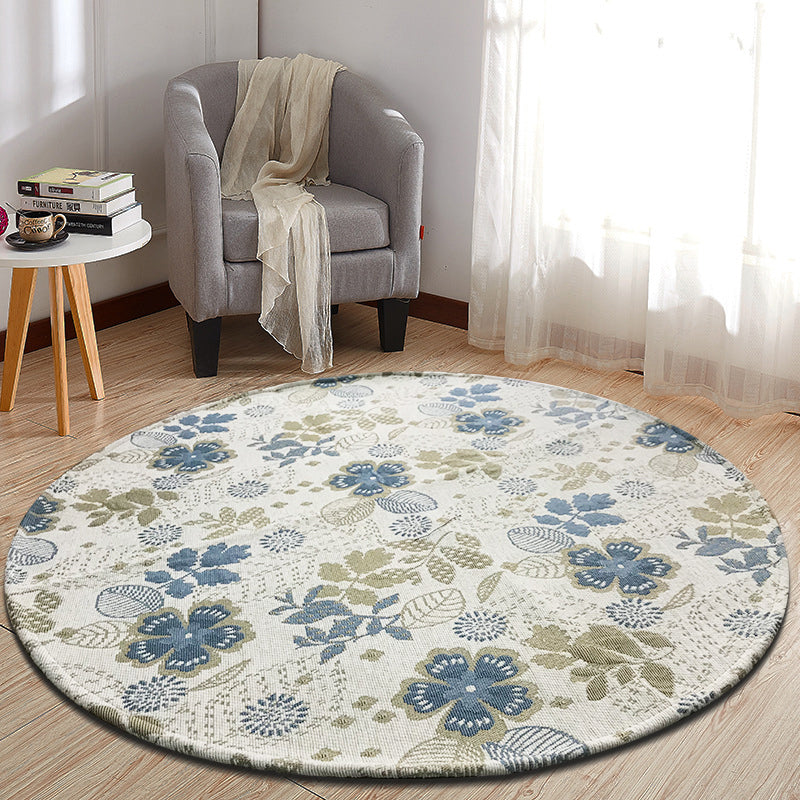 Multi-Colored Country Rug Polyster Plant Print Area Carpet Anti-Slip Backing Pet Friendly Indoor Rug for Bedroom Clearhalo 'Area Rug' 'French Country' 'Rugs' Rug' 2295960