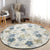 Multi-Colored Country Rug Polyster Plant Print Area Carpet Anti-Slip Backing Pet Friendly Indoor Rug for Bedroom Light Blue-Yellow Clearhalo 'Area Rug' 'French Country' 'Rugs' Rug' 2295966