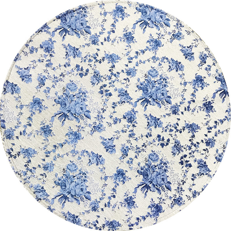 Multi-Colored Country Rug Polyster Plant Print Area Carpet Anti-Slip Backing Pet Friendly Indoor Rug for Bedroom Clearhalo 'Area Rug' 'French Country' 'Rugs' Rug' 2295967