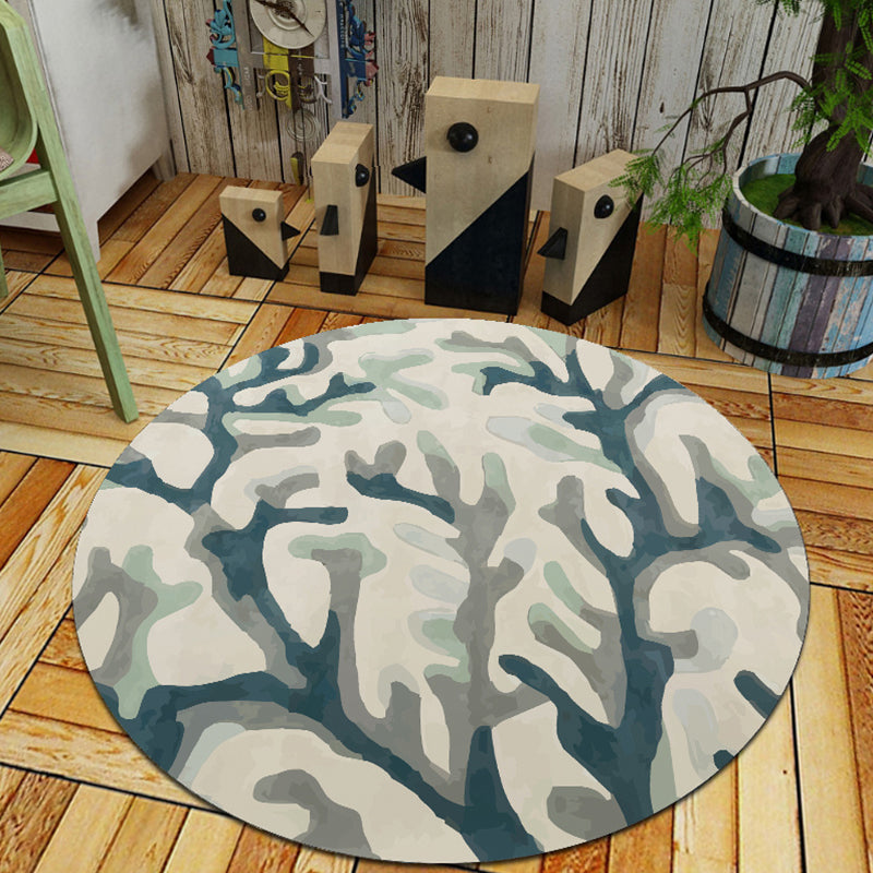 Nordic Decoration Rug Multi Color Floral Print Indoor Rug Polypropylene Anti-Slip Pet Friendly Carpet Dark Green Clearhalo 'Area Rug' 'Modern' 'Rugs' Rug' 2295970