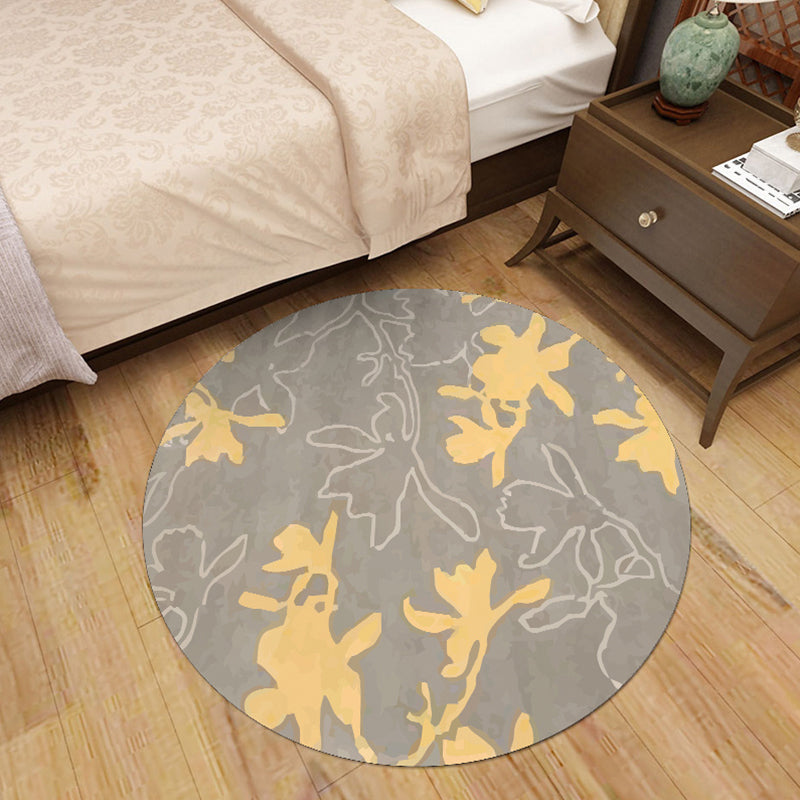 Nordic Decoration Rug Multi Color Floral Print Indoor Rug Polypropylene Anti-Slip Pet Friendly Carpet Beige Clearhalo 'Area Rug' 'Modern' 'Rugs' Rug' 2295982