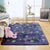 Multi Colored Cottage Rug Polyster Plant Printed Area Carpet Non-Slip Backing Pet Friendly Rug for Parlor Dark Blue Clearhalo 'Area Rug' 'French Country' 'Rugs' Rug' 2295989