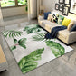 Multi Colored Tropical Rug Synthetics Plant Printed Indoor Rug Anti-Slip Backing Easy Care Area Carpet for Room Pea Green Clearhalo 'Area Rug' 'Rug' 2296010