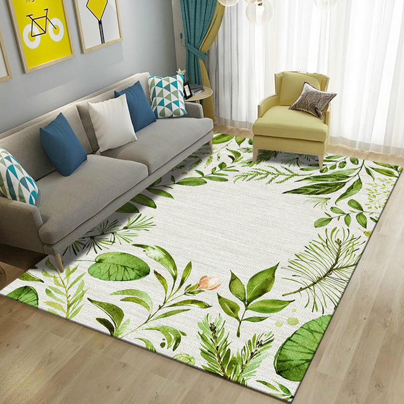 Multi Colored Tropical Rug Synthetics Plant Printed Indoor Rug Anti-Slip Backing Easy Care Area Carpet for Room Fruit Green Clearhalo 'Area Rug' 'Rug' 2296015