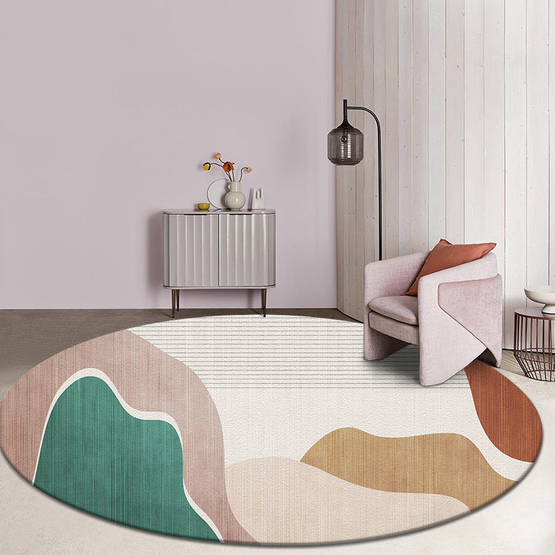Multicolor Modern Rug Cotton Blend Color-Block Area Carpet Easy Care Machine Washable Indoor Rug for Decoration Silver Gray Clearhalo 'Area Rug' 'Rug' 2296028