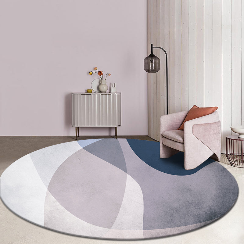 Multicolor Modern Rug Cotton Blend Color-Block Area Carpet Easy Care Machine Washable Indoor Rug for Decoration Purple Clearhalo 'Area Rug' 'Rug' 2296033