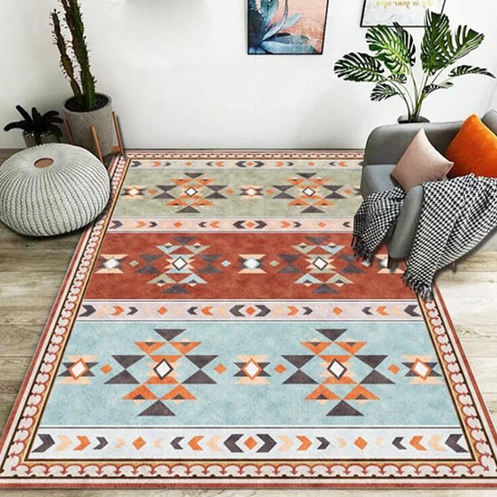 Western Decoration Rug Multi Colored Color Block Indoor Rug Cotton ...