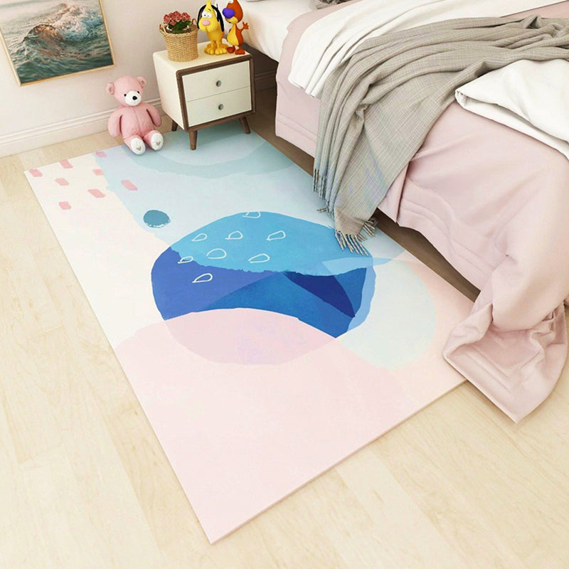 Nordic Bedroom Rug Multi Colored Color Block Indoor Rug Cotton Blend Easy Care Washable Area Carpet Orange Pink Clearhalo 'Area Rug' 'Rug' 2296091