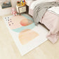 Nordic Bedroom Rug Multi Colored Color Block Indoor Rug Cotton Blend Easy Care Washable Area Carpet Beige Clearhalo 'Area Rug' 'Rug' 2296093