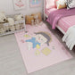 Nordic Bedroom Rug Multi Colored Color Block Indoor Rug Cotton Blend Easy Care Washable Area Carpet Pink Clearhalo 'Area Rug' 'Rug' 2296095