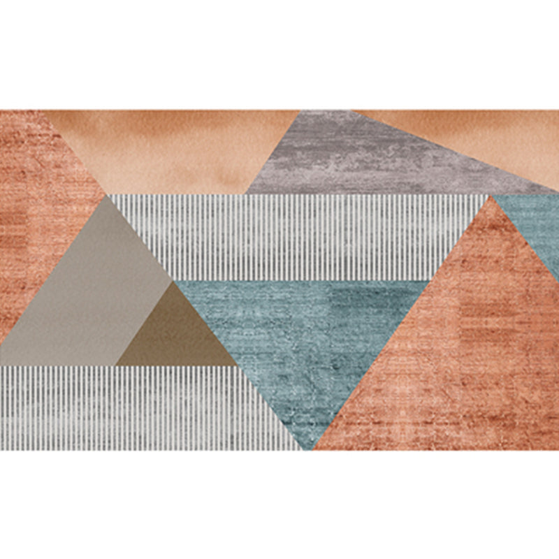 Western Home Decor Rug Multi Colored Painting Indoor Rug Cotton Blend Easy Care Washable Area Rug Blue-Brown Clearhalo 'Area Rug' 'Rug' 2296107