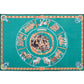 Modern Bedroom Rug Multi Colored Animal Print Indoor Rug Polyster Non-Slip Backing Pet Friendly Carpet Lake Blue Clearhalo 'Area Rug' 'Rug' 2296119