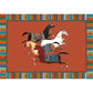Modern Bedroom Rug Multi Colored Animal Print Indoor Rug Polyster Non-Slip Backing Pet Friendly Carpet Yellow-Red Clearhalo 'Area Rug' 'Rug' 2296126
