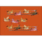 Modern Bedroom Rug Multi Colored Animal Print Indoor Rug Polyster Non-Slip Backing Pet Friendly Carpet Orange-Red Clearhalo 'Area Rug' 'Rug' 2296131