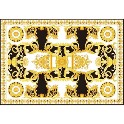 Multi-Color Animal Print Rug Polyster Scandinavian Area Rug Anti-Slip Backing Washable Indoor Rug for Room Gold Clearhalo 'Area Rug' 'Rug' 2296144