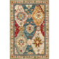 Vintage Living Room Rug Multi Colored Flower Printed Indoor Rug Polyster Easy Care Pet Friendly Carpet Beige Clearhalo 'Area Rug' 'Moroccan' 'Rugs' Rug' 2296172