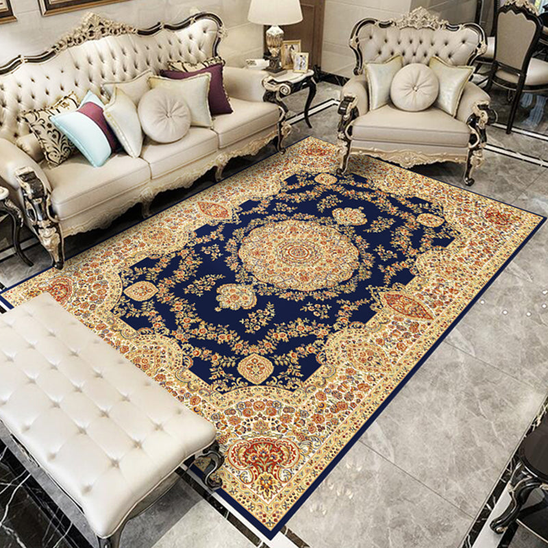 Nostalgia Floral Printed Rug Multi Color Synthetics Indoor Rug Non-Slip Backing Washable Carpet for Parlor Clearhalo 'Area Rug' 'Rugs' 'Vintage' Rug' 2296186