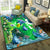 Multicolor Living Room Rug Trendy Floral Print Indoor Rug Cotton Blend Easy Care Pet Friendly Carpet Lemon Green Clearhalo 'Area Rug' 'Rug' 2296258