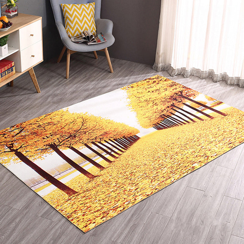 Modern Home Decoration Rug Multicolor Geography Area Rug Polyster Easy Care Washable Indoor Rug Yellow Clearhalo 'Area Rug' 'Rug' 2296269