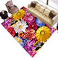 Novelty Living Room Rug Multi-Colored Floral Print Indoor Rug Polyster Anti-Slip Backing Washable Area Carpet Orange Pink Clearhalo 'Area Rug' 'Rug' 2296305