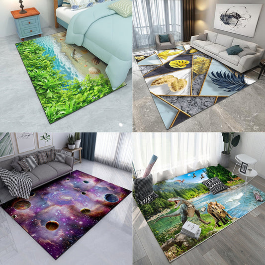 Multi Color Decoration Rug Calming Plant Printed Area Rug Polypropylene Easy Care Machine Washable Carpet Clearhalo 'Area Rug' 'Rug' 2296311
