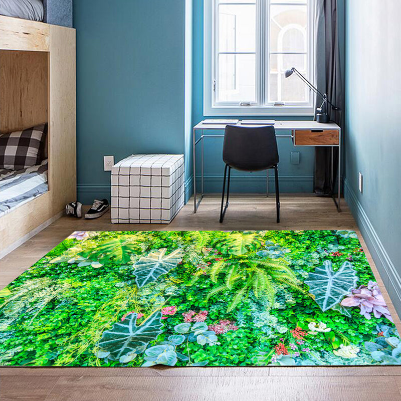 Multi Color Decoration Rug Calming Plant Printed Area Rug Polypropylene Easy Care Machine Washable Carpet Clearhalo 'Area Rug' 'Rug' 2296316