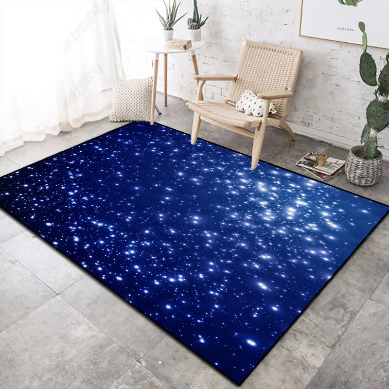 Novelty Space Printed Rug Multi Colored Cotton Blend Indoor Rug Easy Care Pet Friendly Washable Area Carpet for Room Clearhalo 'Area Rug' 'Rug' 2296329