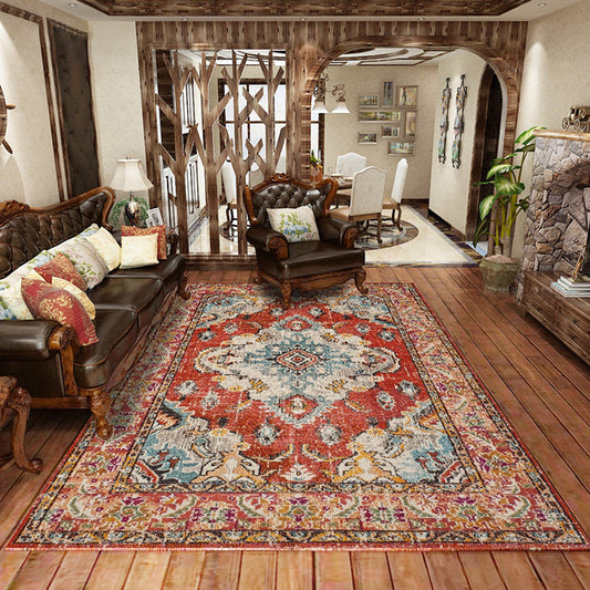 Multicolored Living Room Rug Oriental Geo Patterned Area Carpet Polypropylene Non-Slip Backing Pet Friendly Indoor Rug Clearhalo 'Area Rug' 'Moroccan' 'Rugs' Rug' 2296384