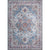Vintage Living Room Rug Multi Colored Flower Printed Indoor Rug Polyster Pet Friendly Machine Washable Carpet Blue Clearhalo 'Area Rug' 'Moroccan' 'Rugs' Rug' 2296422