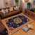 Multi Color Flower Rug Polyster Antique Area Carpet Anti-Slip Backing Pet Friendly Indoor Rug for Living Room Navy Clearhalo 'Area Rug' 'Moroccan' 'Rugs' Rug' 2296438