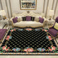 Multi Colored Persian Rug Synthetics Flower Printed Indoor Rug Anti-Slip Backing Pet Friendly Carpet for Decoration Black Clearhalo 'Area Rug' 'Moroccan' 'Rugs' Rug' 2296451