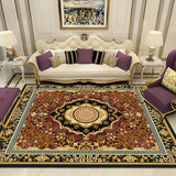 Multi Colored Persian Rug Synthetics Flower Printed Indoor Rug Anti-Slip Backing Pet Friendly Carpet for Decoration Tan Clearhalo 'Area Rug' 'Moroccan' 'Rugs' Rug' 2296452