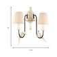 Tapered Bedroom Wall Lamp Country Metal 1/2 Light White Sconce Light Fixture with Bird Accents Clearhalo 'Wall Lamps & Sconces' 'Wall Lights' Lighting' 229969