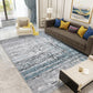 Comfort Living Room Rug Multi Colored Stripe Pattern Indoor Rug Polypropylene Pet Friendly Easy Care Area Carpet Smoke Gray 6'7" x 9'2" Clearhalo 'Area Rug' 'Modern' 'Rugs' Rug' 2300052