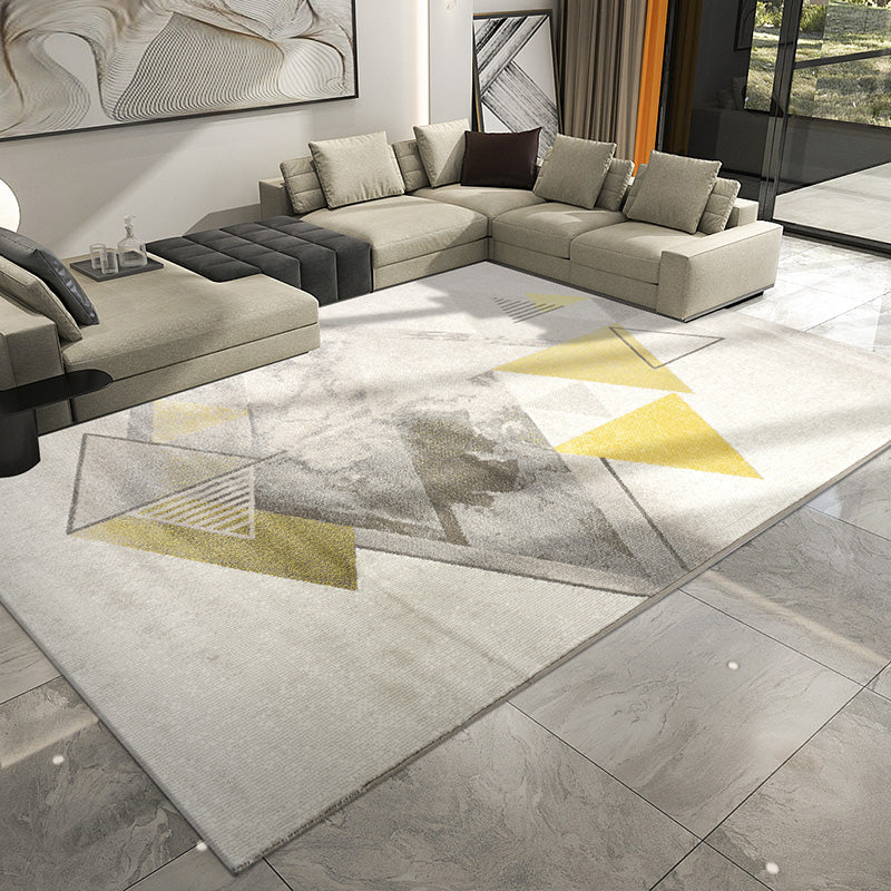 Multi Colored Nordic Rug Polyster Geometric Pattern Indoor Rug Pet Friendly Anti-Slip Backing Area Carpet for Living Room Clearhalo 'Area Rug' 'Modern' 'Rugs' Rug' 2300056