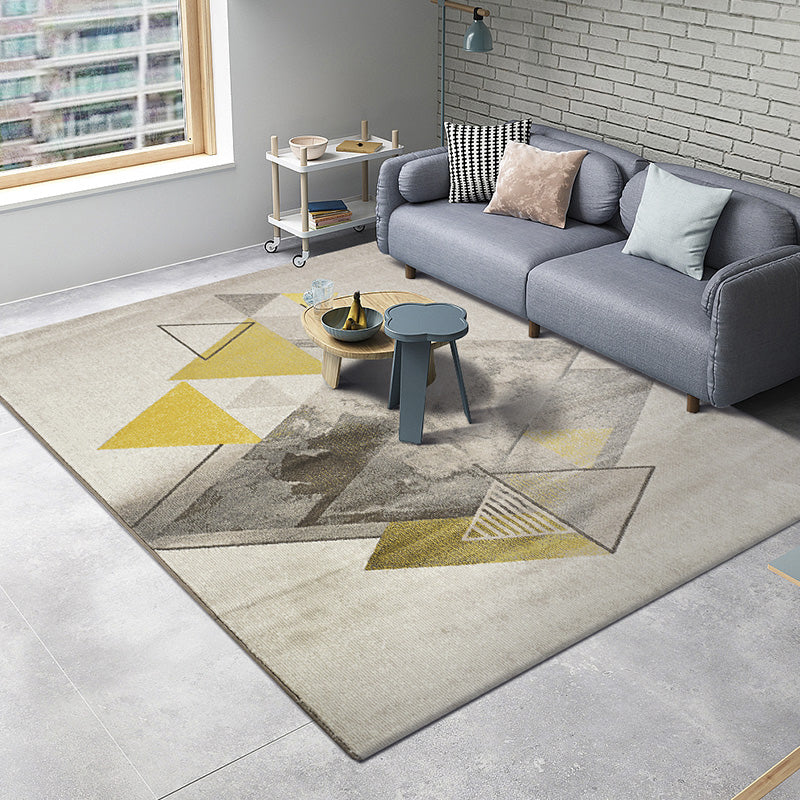 Multi Colored Nordic Rug Polyster Geometric Pattern Indoor Rug Pet Friendly Anti-Slip Backing Area Carpet for Living Room Clearhalo 'Area Rug' 'Modern' 'Rugs' Rug' 2300059