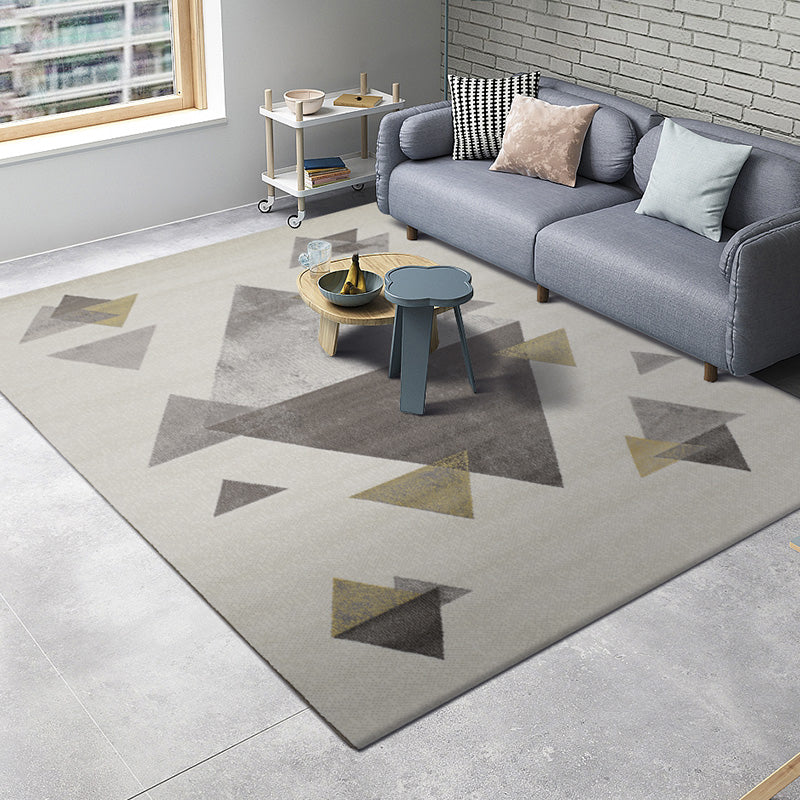 Multi Colored Nordic Rug Polyster Geometric Pattern Indoor Rug Pet Friendly Anti-Slip Backing Area Carpet for Living Room Grey Clearhalo 'Area Rug' 'Modern' 'Rugs' Rug' 2300060