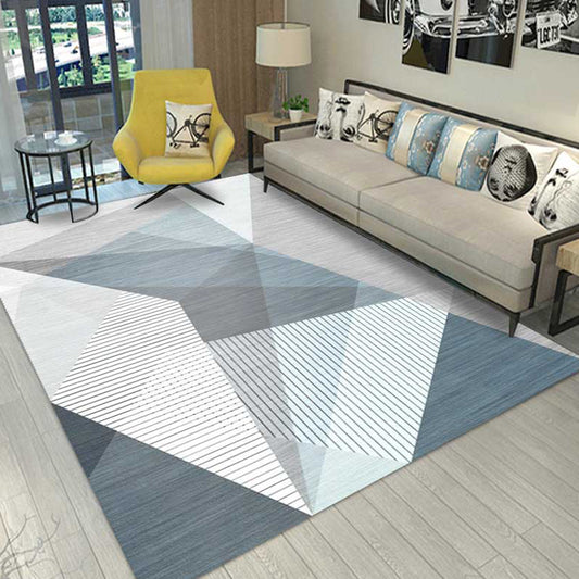 Multi Colored Geometric Pattern Rug Polypropylene Modern Indoor Rug Easy Care Pet Friendly Area Carpet in Living Room Grey Clearhalo 'Area Rug' 'Modern' 'Rugs' Rug' 2300092