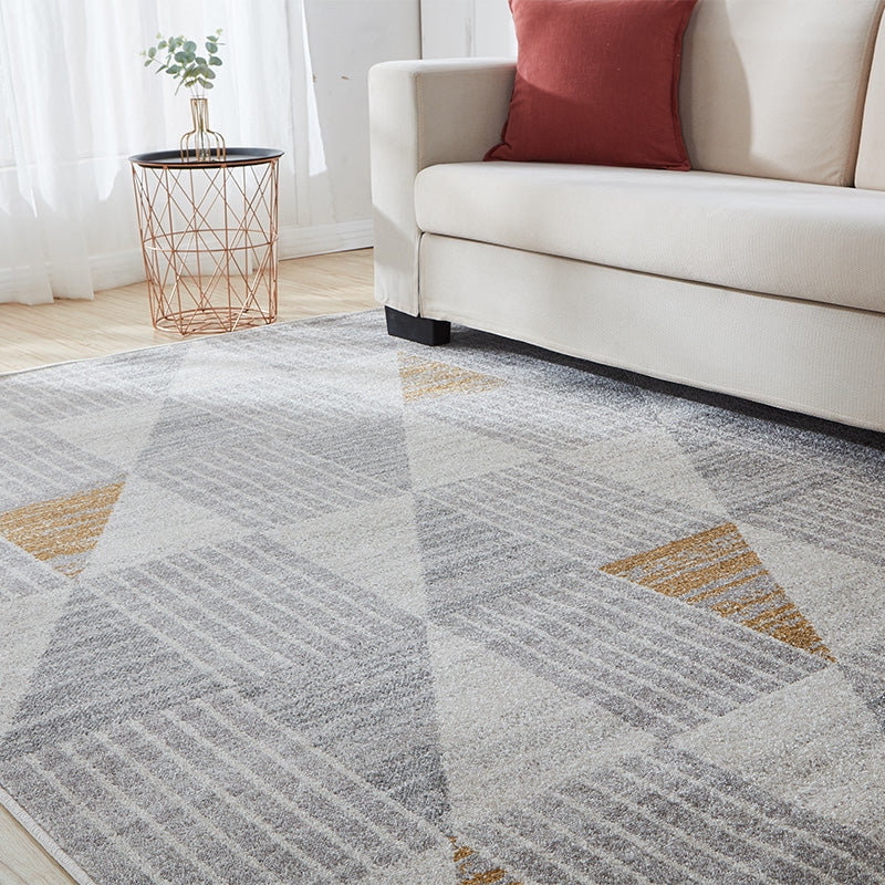 Modern Geometric Rug Multi Colored Polyster Indoor Rug Non-Slip Backing Pet Friendly Area Carpet for Living Room Clearhalo 'Area Rug' 'Modern' 'Rugs' Rug' 2300183