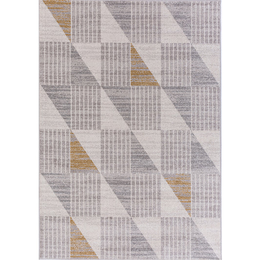 Modern Geometric Rug Multi Colored Polyster Indoor Rug Non-Slip Backing Pet Friendly Area Carpet for Living Room Gray-Khaki 5'3" x 7'7" Clearhalo 'Area Rug' 'Modern' 'Rugs' Rug' 2300184