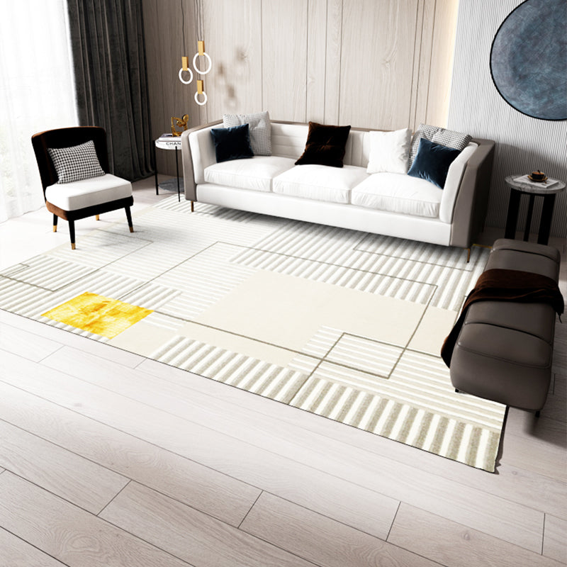 Multi-Color Geo Printed Rug Polyster Scandinavian Area Carpet Non-Slip Backing Easy Care Indoor Rug for Parlor White Clearhalo 'Area Rug' 'Modern' 'Rugs' Rug' 2300197