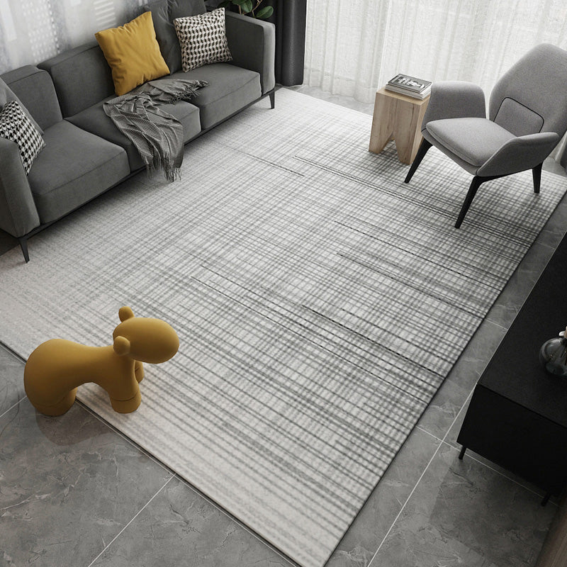 Nordic Living Room Rug Multi Colored Geometric Pattern Indoor Rug Synthetics Easy Care Pet Friendly Area Carpet Cream Gray Clearhalo 'Area Rug' 'Modern' 'Rugs' Rug' 2300215
