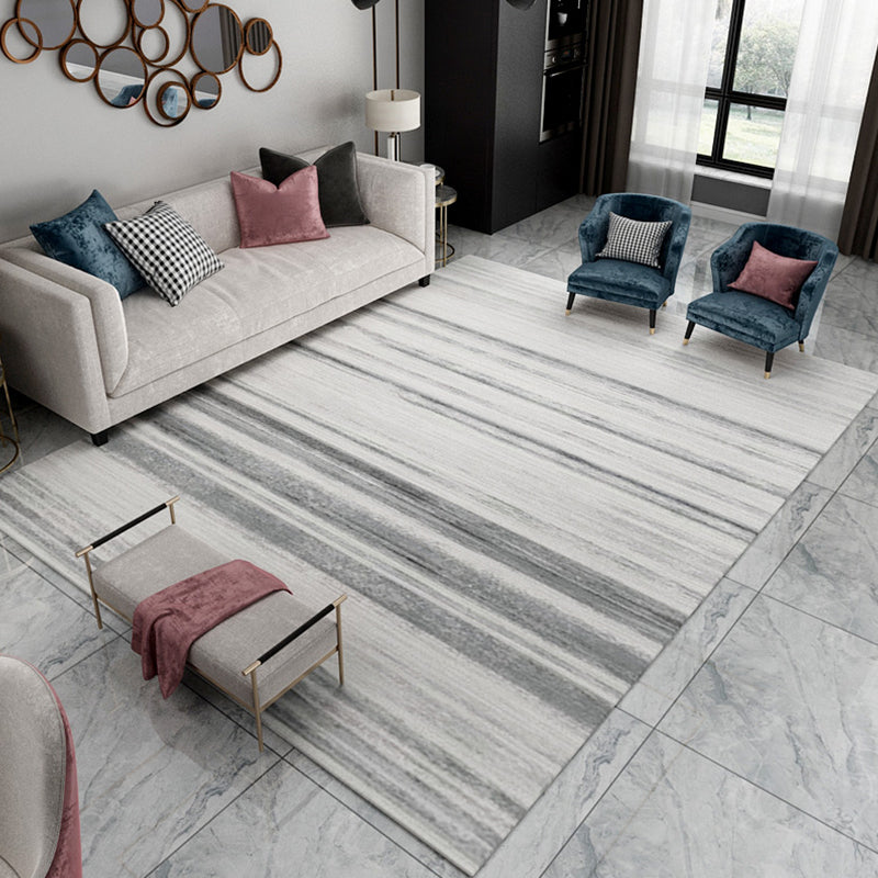 Nordic Living Room Rug Multi Colored Geometric Pattern Indoor Rug Synthetics Easy Care Pet Friendly Area Carpet Gray-White Clearhalo 'Area Rug' 'Modern' 'Rugs' Rug' 2300223