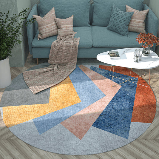 Natural Geometric Pattern Rug Multi Colored Polyster Area Carpet Non-Slip Backing Pet Friendly Indoor Rug for Parlor Clearhalo 'Area Rug' 'Modern' 'Rugs' Rug' 2300229