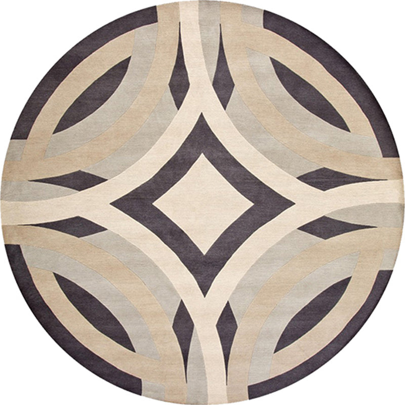 Multicolored Nordic Rug Lamb Wool Geometric Print Indoor Rug Anti-Slip Backing Pet Friendly Area Carpet for Decoration Light Brown Clearhalo 'Area Rug' 'Modern' 'Rugs' Rug' 2300246
